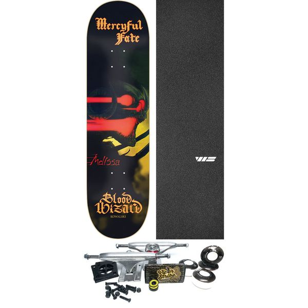 Blood Wizard Skateboards Kevin Kowalski Mercyful Fate Skateboard Deck - 8.5" x 31.88" - Complete Skateboard Bundle